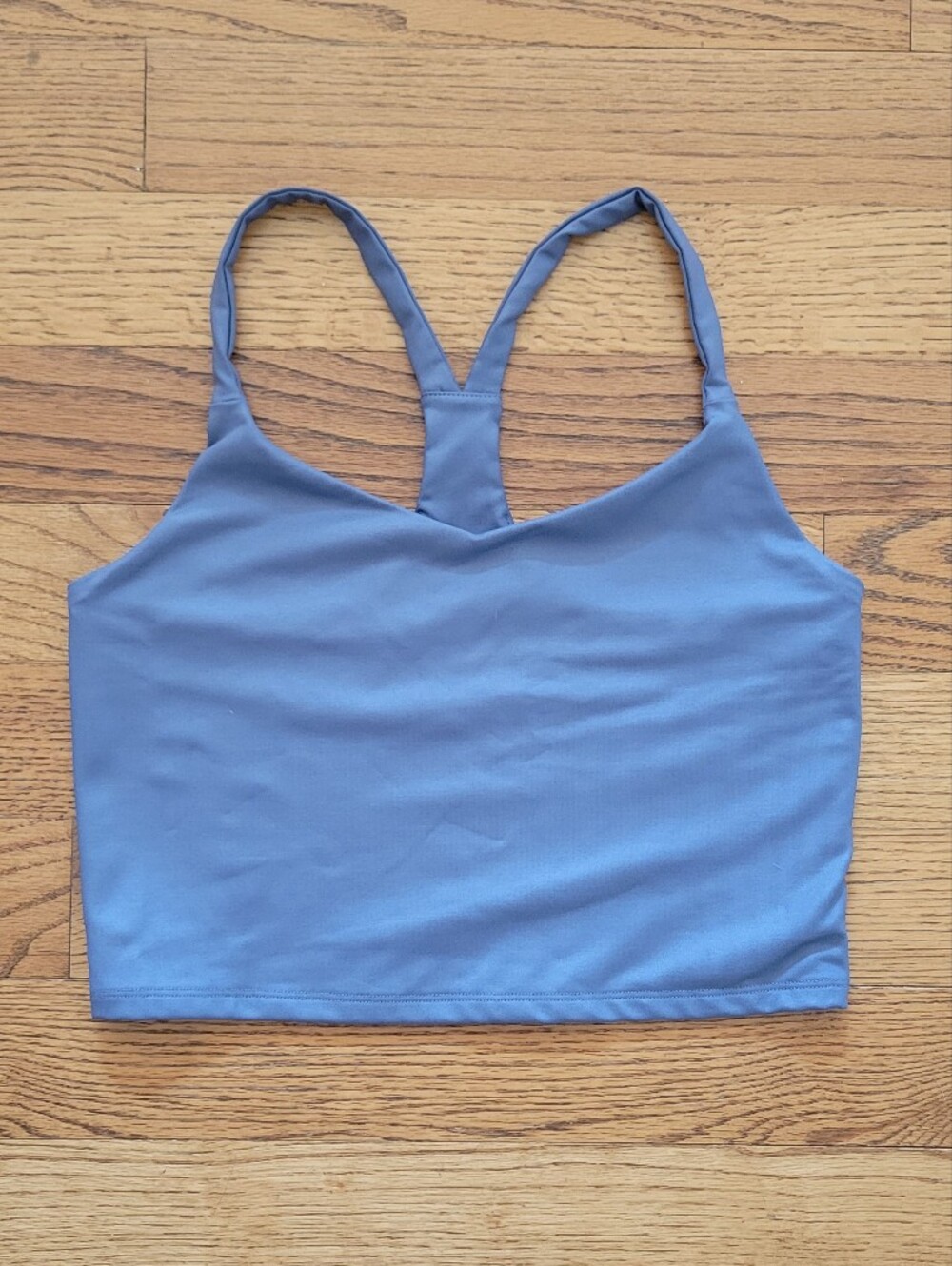Abercrombie & Fitch Dusty Blue Racerback Crop Top